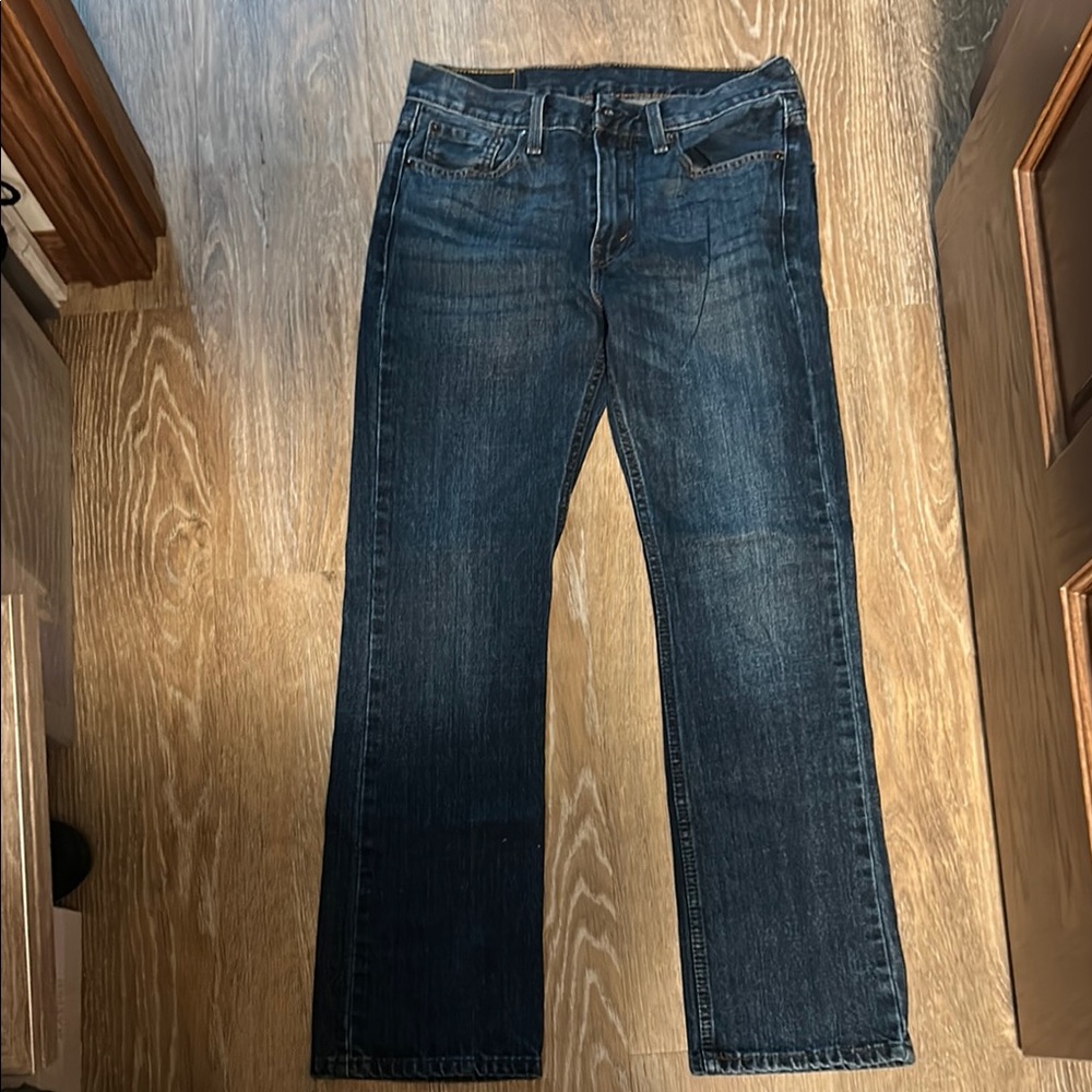 Levi's Dark Blue Straight Jeans for Men